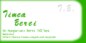 timea berei business card